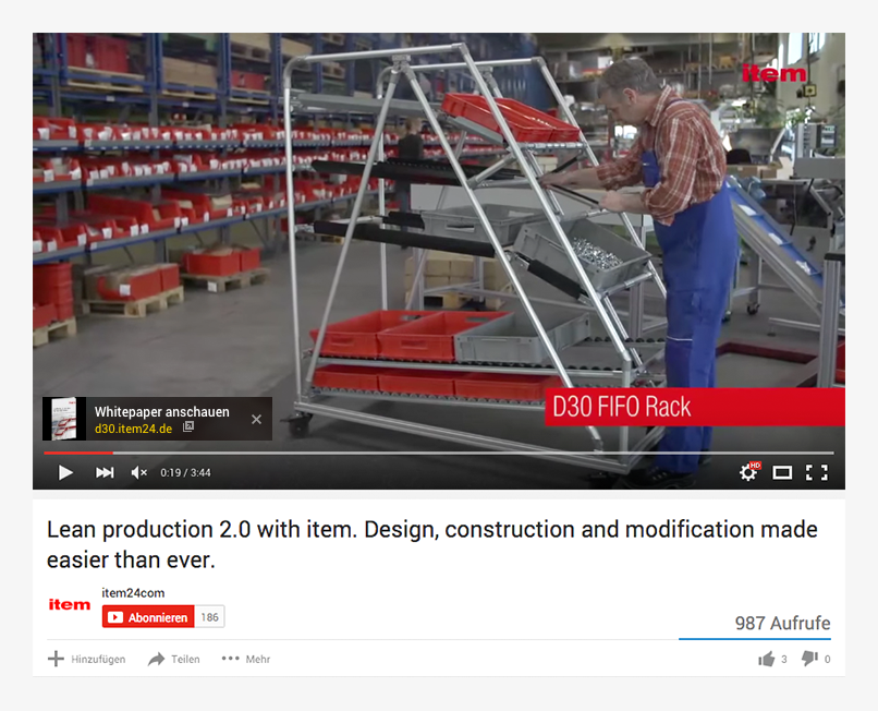 Leadgewinnung aus Videos am Beispiel der item Industrietechnik GmbH